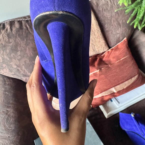 Vintage Giuseppe Zanotti Daisy Suede Wedge Ankle Booties - Authentic - Picture 11 of 11